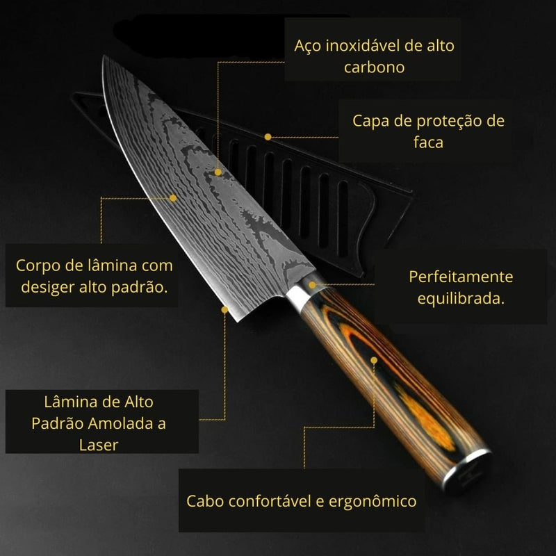 Kit Facas Profissionais Para Churrasco Master BBQ - Compre 2 Leve 3 - Maré Descontos