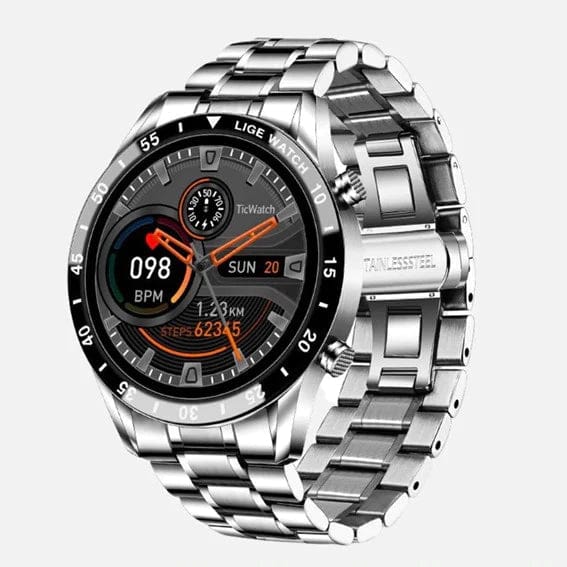 Smartwatch Clássico de Luxo Modern Iron Lige - Maré Descontos